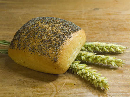 close-up of fresh baked rolls on the table