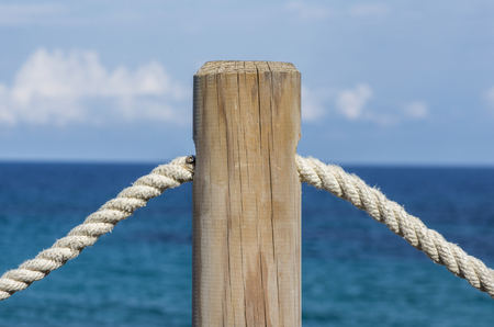 picket near the seaの写真素材