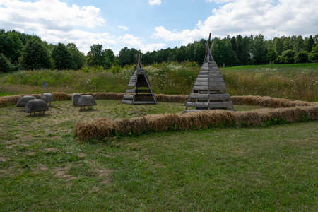 The Kashubian world of labyrinths, a place of family restの写真素材
