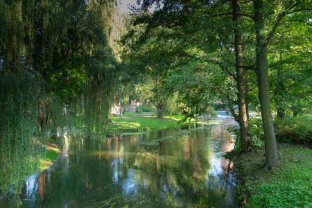 Olsztyn Park painted with lightの写真素材
