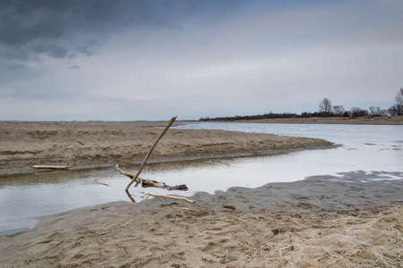 A spring beach on the Sobieszewo Islandの写真素材