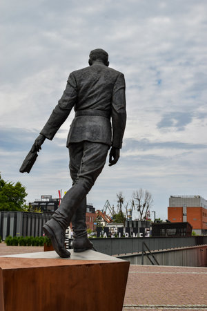 Monument to Captain Pilecki at the Museum of the Second World War in GdaÅskのeditorial素材
