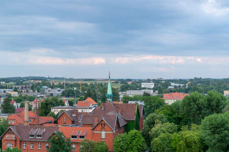 Panorama of the city, GiÅ¼ycko, Polandの写真素材