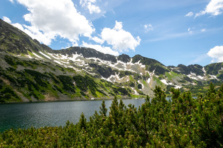 Valley of Five Lakes in the Tatras. Mountain landscape with a view of the mountain lakes.の写真素材
