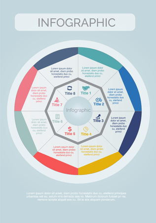 infographic. Template for diagram, graph, presentation and chart. Business concept, parts, steps or processes. Abstract background.のイラスト素材