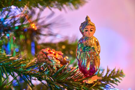 glass christmas tree toy retroの写真素材