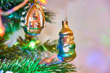 glass christmas tree toy retroの写真素材