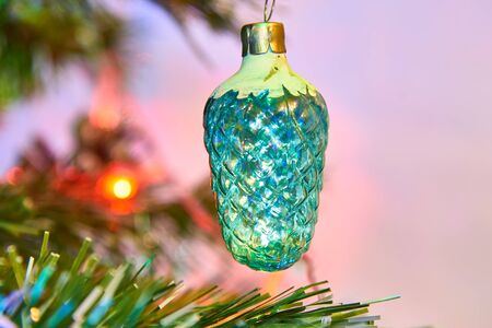 glass christmas tree toy retroの写真素材