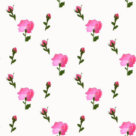 Flower peony pink blooms bright and delicate petals on seamless white wallpaperのイラスト素材
