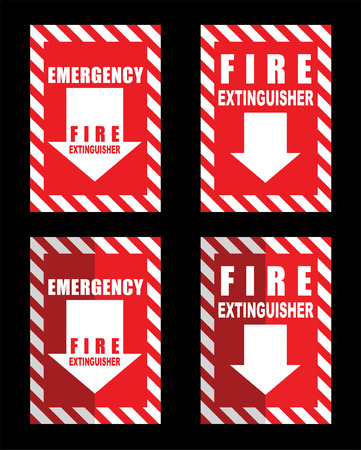 A fire extinguisher location sign for use in any safety inferenceのイラスト素材