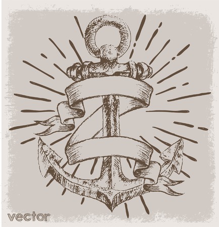 anchor print tees vector and backgroundのイラスト素材