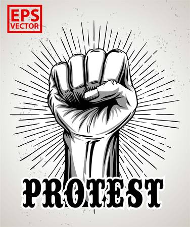 HAND PROTEST OR VECTOR ICONのイラスト素材