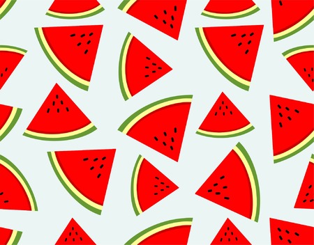 SEAMLESS SUMMER PATTERN WITH WATERMELON FRUITのイラスト素材