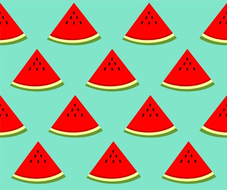 SEAMLESS WATERMELON PATTERN AND BACKGROUNDのイラスト素材