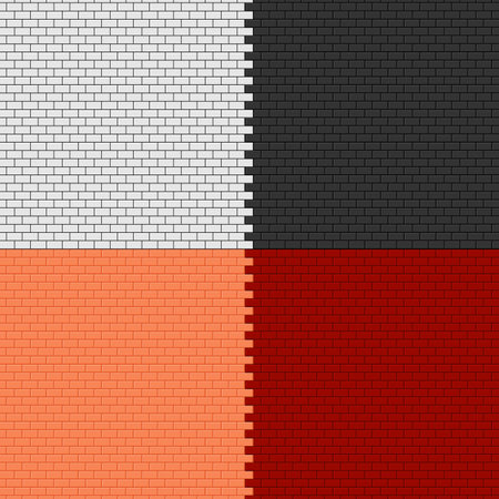 Set of brick wall backgroundsのイラスト素材