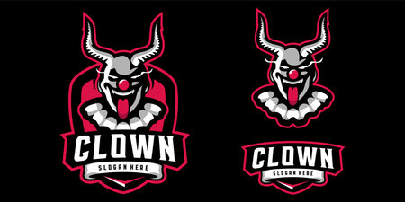Clown mascot logoのイラスト素材
