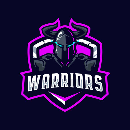Warrior mascot logoのイラスト素材