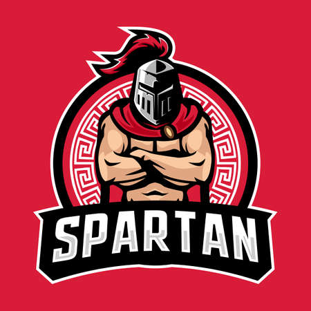 Spartan mascot logoのイラスト素材