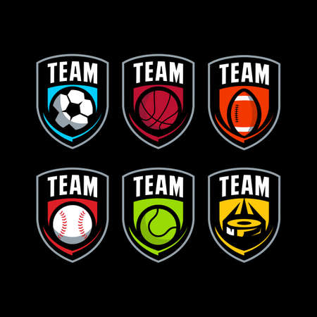 Sport ball badge logoのイラスト素材