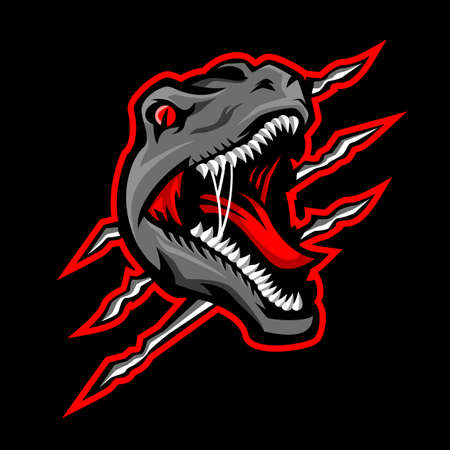 Raptor head mascotのイラスト素材