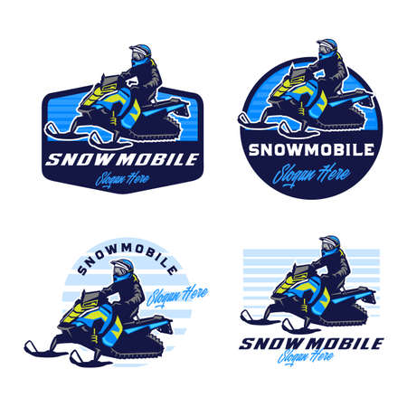 Snowmobile logo design templateのイラスト素材