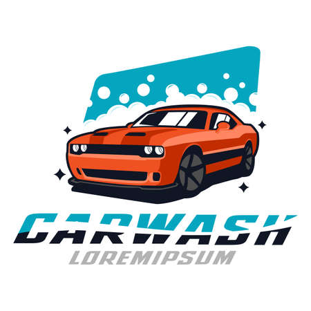 Car wash logo templateのイラスト素材