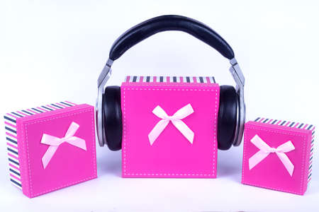 the video gaming headset and gift packagesの写真素材