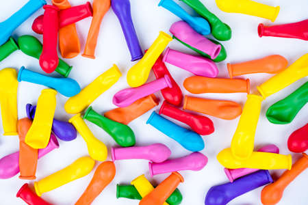 the colorful balloons. the on white backgroundの写真素材