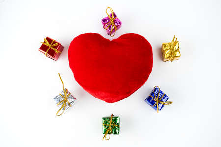 party decorations Gift Pack, isolated on white backgroundの写真素材