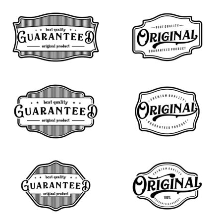 Vintage Original Badges, Label, Emblem Vector Setのイラスト素材