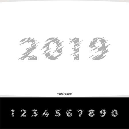 Set of Number Modern Design Vectorのイラスト素材