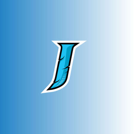 initial J logo mascot vectorのイラスト素材