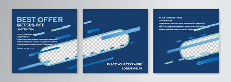 Social media post design template with a cool design element and trendy gradient colors suitable for banner, brochure, poster in vectorのイラスト素材