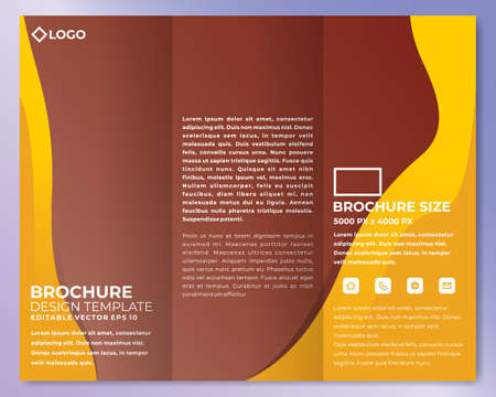 Modern brochure design template with cool gradient colorのイラスト素材