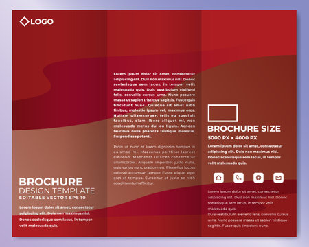 Modern brochure design template with cool gradient colorのイラスト素材