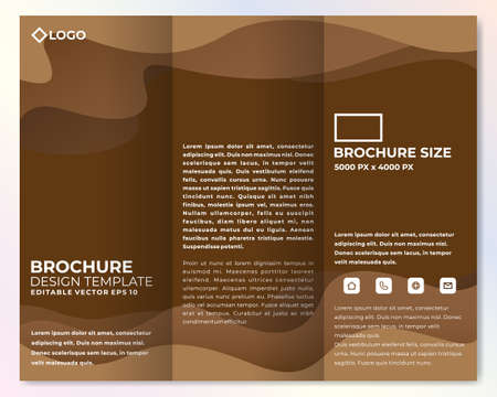 Modern brochure design template with cool gradient colorのイラスト素材