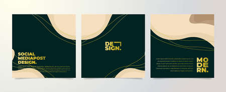 set of social media post design template