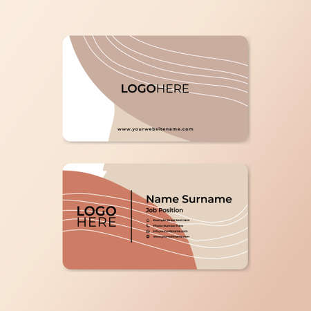 Modern abstract business card design template with rounded corner in vectorのイラスト素材