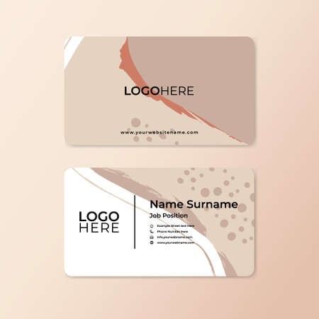Modern abstract business card design template with rounded corner in vectorのイラスト素材