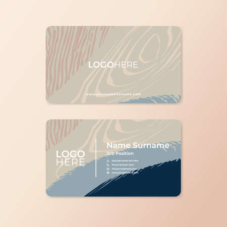 Modern abstract business card design template with rounded corner in vectorのイラスト素材