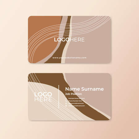Modern abstract business card design template with rounded corner in vectorのイラスト素材