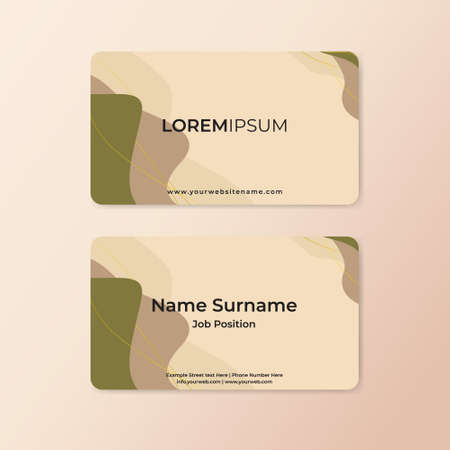 Modern abstract business card design template with rounded cornerのイラスト素材