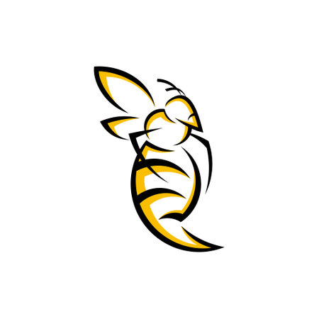 logo design template of bee illustrationのイラスト素材