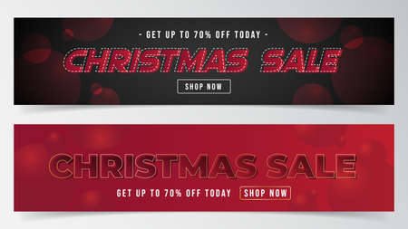 Christmas sale ads banner design templateのイラスト素材