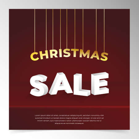 Christmas sale social media post design templateのイラスト素材