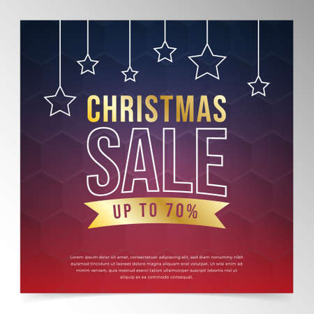 Christmas sale social media post design templateのイラスト素材