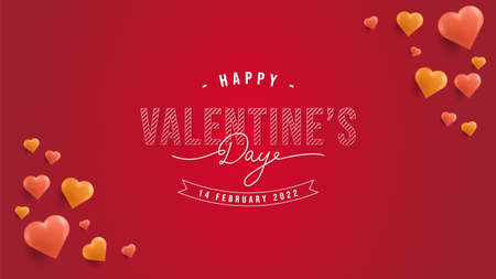 Valentine's day background design vectorのイラスト素材