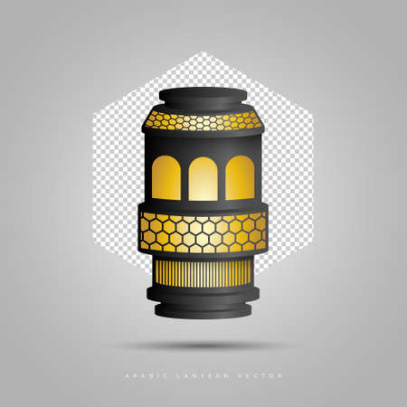 realistic arabic lantern vector designのイラスト素材
