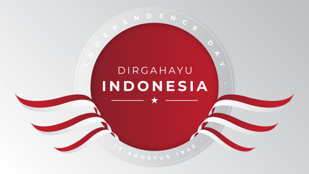 Indonesia independence day background designのイラスト素材