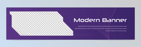 Modern banner template with space for your text. Vector Illustration.のイラスト素材